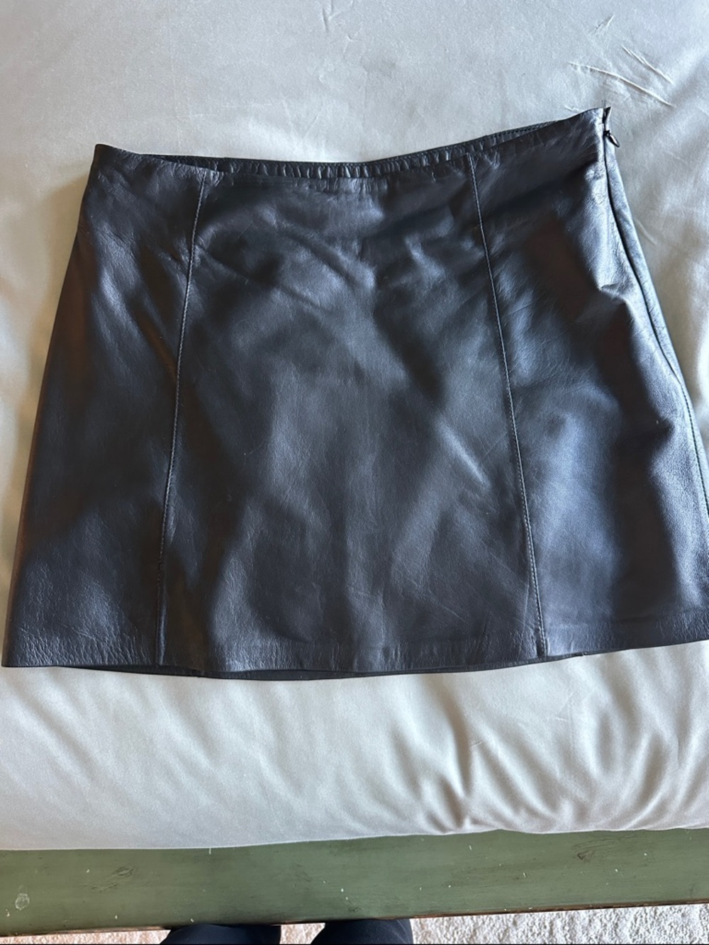 Alexander Wang black leather mini skirt size S